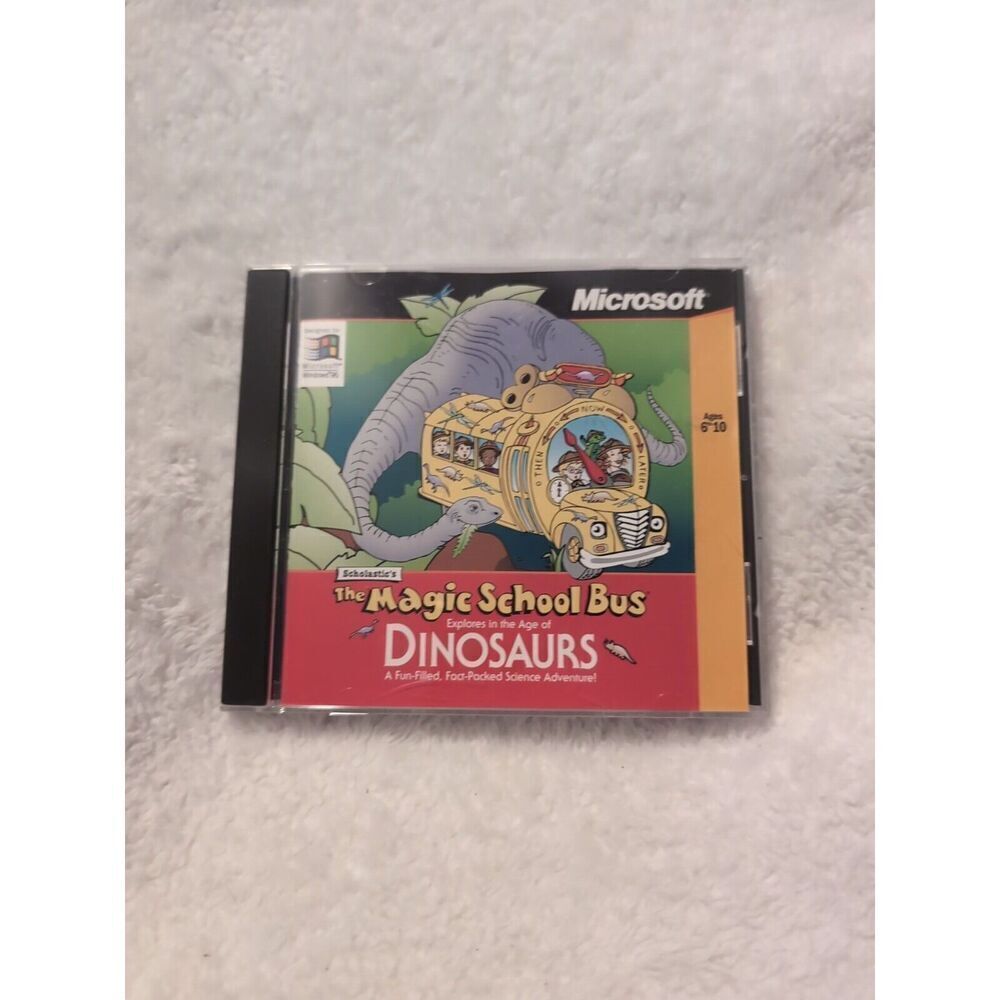 The Magic School Bus Explores In The Age of Dinosaurs (1997, CD-ROM, Scholastic)
